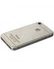 Стекло защитное для iPhone 4 | 4S Silver 2в1 - Premium Tempered Glass 0.26mm скос кромки 2.5D Серебро