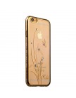 Чехол-накладка KINGXBAR для iPhone 6 (4.7) пластик со стразами Swarovski 50H золотистый (Orchid)