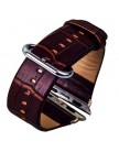 Ремешок кожаный iBacks Bamboo Knots Leather Watchband для Apple Watch 38мм (классическая пряжка) - (ip60173) Brown - Коричневый
