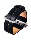 Ремешок кожаный iBacks Premium Leather Watchband для Apple Watch 42мм (классическая пряжка) - (ip60179) Black - Черный