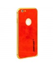 Бампер Jisoncase для iPhone 6 Plus | 6S Plus (5.5) & наклейка кожанная JS-I6L-08P84+JS-I6L-14A30, metal+Genuine leather, Красный