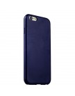 Чехол-накладка кожаная ультра-тонкая для iPhone 6 | 6S (4.7) Midnight Blue - Темно-синий