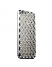 Чехол силиконовый объемный для iPhone 6 | 6S прозрачный с серебристыми полосками