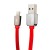 USB дата-кабель Remax Safe&Speed для Apple LIGHTNING плоский (1.0 м) красный, с серебристыми наконечниками