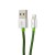 USB дата-кабель Hoco Quick Charge & Data UPL09 для Apple LIGHTNING (1.2 м) Зеленый в жесткой оплетке