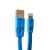 USB дата-кабель Remax Full Speed series для Apple LIGHTNING плоский (2.0 м) голубой
