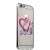 Чехол-накладка силиконовая Fashion для iPhone 6 | 6S (4.7) со стразами серебристый ободок (Сердце)