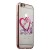 Чехол-накладка силиконовая Fashion для iPhone 6 | 6S (4.7) со стразами розовый ободок (Сердце)