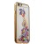 Чехол-накладка силиконовая Fashion для iPhone 6 | 6S (4.7) со стразами золотистый ободок (Бабочка)