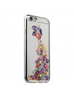 Чехол-накладка силиконовая Fashion для iPhone 6 | 6S (4.7) со стразами серебристый ободок (Бабочка)