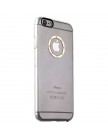 Накладка пластиковая iBacks Transparent Case with Diamond Ring для iPhone 6s Plus (5.5) - (ip60219) Champagne Gold Ring