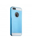 Накладка металлическая iBacks Aluminum & PP Pro case для iPhone 5 | 5S - Essence II (ip50084) Blue sky with white glass