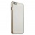Накладка пластиковая ультра-тонкая iBacks iFling Colorful Electroplating PC для iPhone 6 | 6S (4.7) - (ip60201) Gold/ White