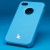 Накладка Jisoncase для iPhone 4 | 4S натуральная кожа голубая JS-ID-005