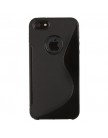 Чехол силиконовый для iPhone 5 жесткий черный