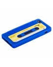 Чехол силиконовый для iPhone 5 кассета синий