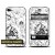 Виниловая неоновая наклейка для iPhone 4 | 4S Hohloma White (Neon) (Хохлома, бело-черная, светится в темноте)