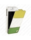 Чехол Melkco для iPhone 4s | iPhone 4 Leather Case Craft Edition Jacka Type Rainbow 3 (Yellow/White/Green LC)