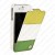 Чехол Melkco для iPhone 4s | iPhone 4 Leather Case Craft Edition Jacka Type Rainbow 3 (Yellow/White/Green LC)