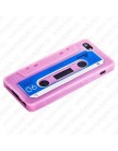 Чехол силиконовый для iPhone 5 кассета розовый