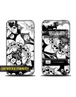 Виниловая неоновая наклейка для iPhone 4 | 4S Hohloma Black (Neon) (Хохлома, черно-белая, светится в темноте)