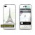 Виниловая неоновая наклейка для iPhone 4 | 4S  Paris (Париж, светится в темноте)