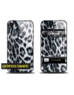 Виниловая неоновая наклейка для iPhone 4 | 4S Snow Leopard (Neon) (Снежный леопард, светится в темноте)