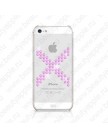 Чехол для iPhone 5 | 5S | SE WHITE DIAMONDS X Series White, пластик, украшен кристаллами Swarovski, розовый.