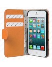 Чехол Melkco Wallet Type для iPhone 5 (оранжевый)