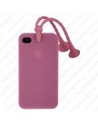 Чехол силиконовый для iPhone 4 | 4S Усики (темно-розовый)