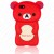 Чехол силиконовый медведь Rilakkuma для iPhone 5 красный