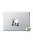 Наклейка для ноутбука Qdecal I love Msk (с яблоком)