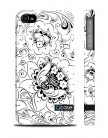 Чехол QCase для iPhone 4 | 4S Hohloma White / Белая Хохлома (пластиковый чехол, защитная пленка, заставка)