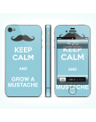 Виниловая наклейка для iPhone 4S Keep Calm and Grow a Mustache